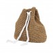 Cotton rope straw double shoulder bag